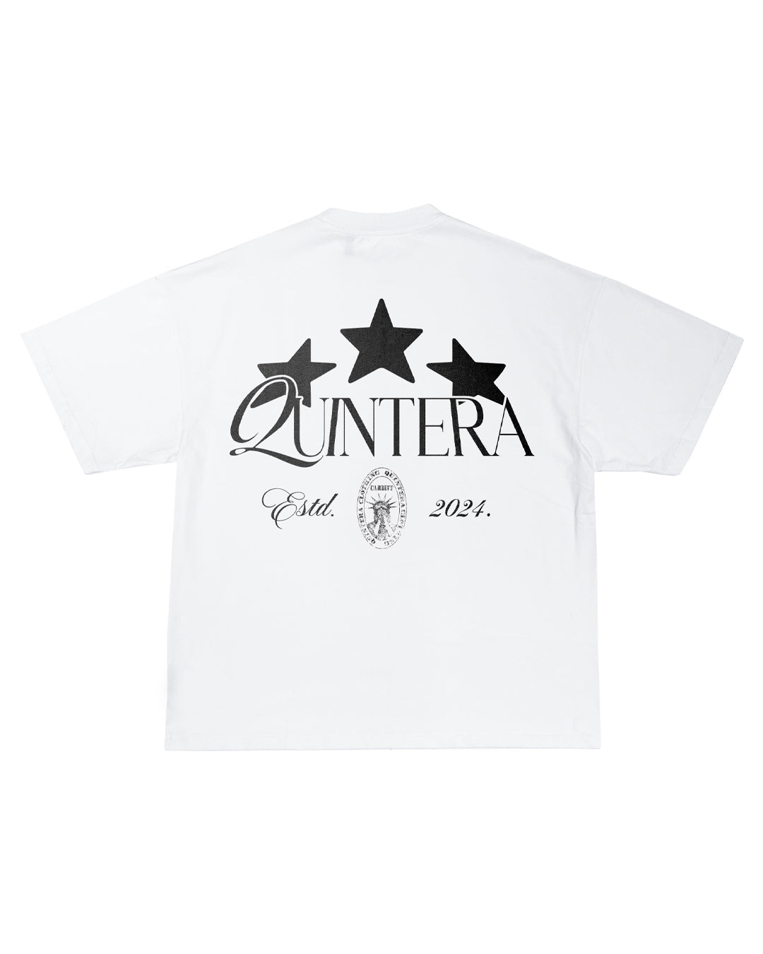 3 Stars White Boxy T-Shirt