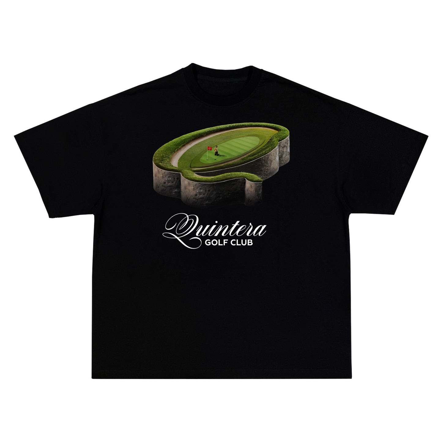 Golf Club Black Boxy T-Shirt