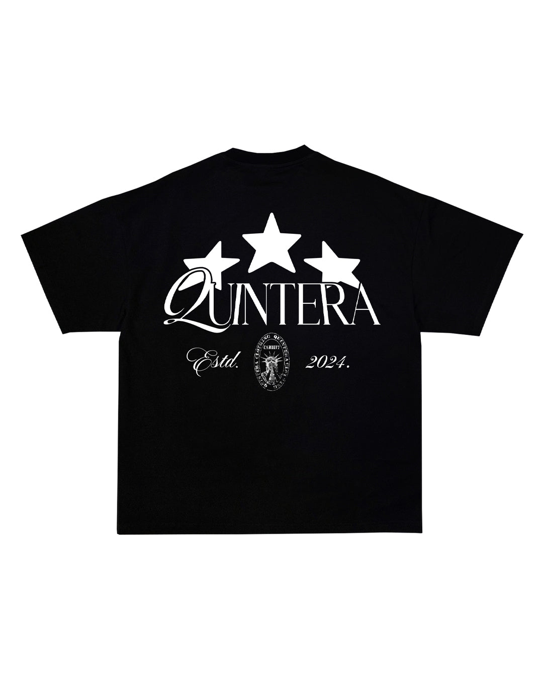 3 Stars Black Boxy T-Shirt